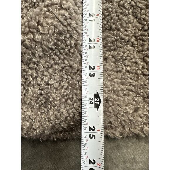 NWT EXPRESS Womens Medium Cozy Sherpa Flyaway Jacket Beige Brown sz L - Picture 7 of 10